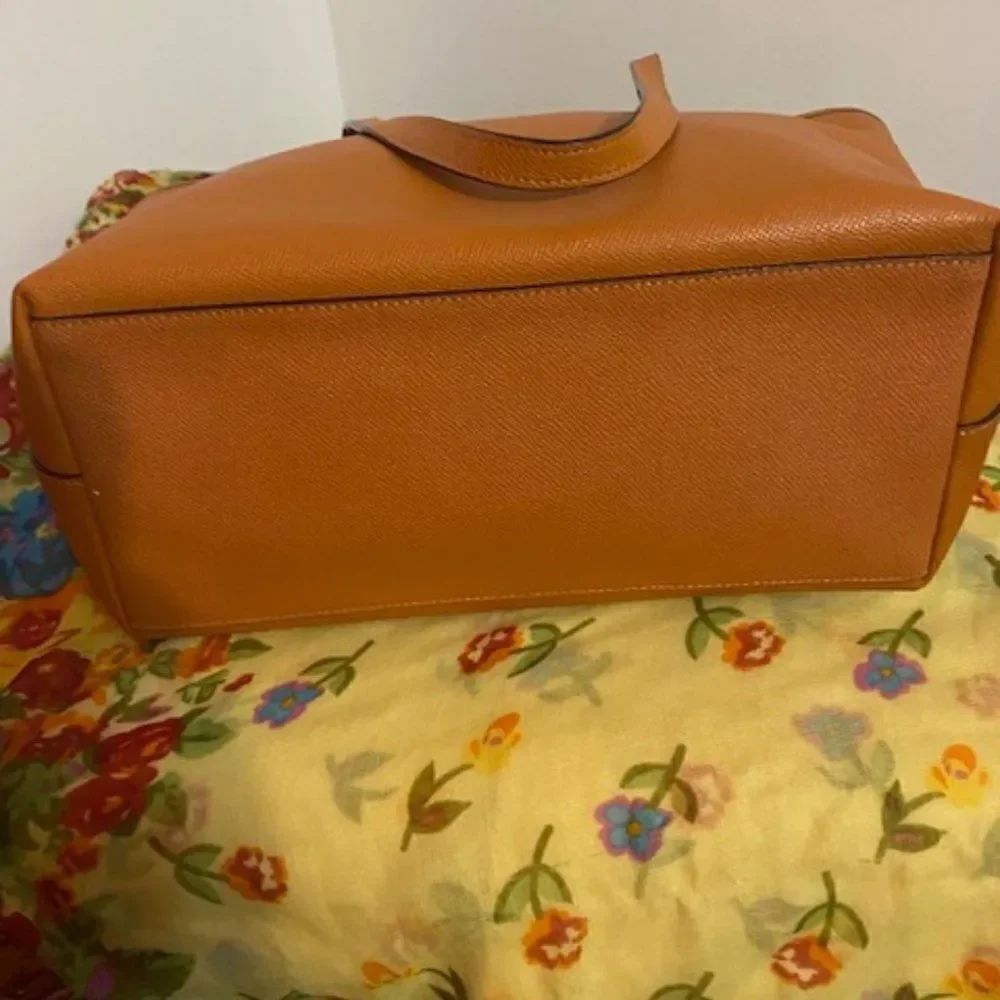 Coach (f58846) City Tote Tangerine Crossgrain Leather Zip Top - Picture 5 of 15